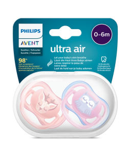 Philips avent / Пустышки Ultra Air 2 шт. 0-6 мес.
