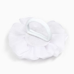 Бант для волос на резинке школьный, белый, 13 см, Минни Маус