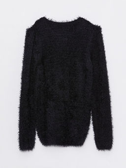 Bisiklet Yaka Pul ??lemeli Uzun Kollu K?z ?ocuk Triko Kazak - Waikiki фото 2