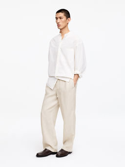 Pantalones de lino holgados - H&m фото 11
