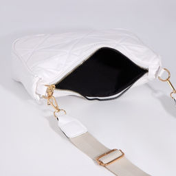 Сумка-багет на молнии, цвет белый - Simaland фото 6