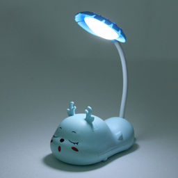 Цена за 2 шт. Настольная лампа "Sweet deer" 7.5*13.5*20 см LED, USB 0.6-3W, Голубой