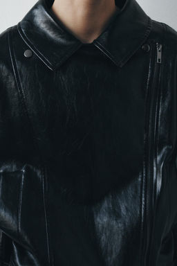 ZW COLLECTION LEATHER EFFECT JACKET - Zara фото 12