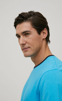 Футболка Fine Joyce F011-0600b из хлопка бирюзовый  фото 5