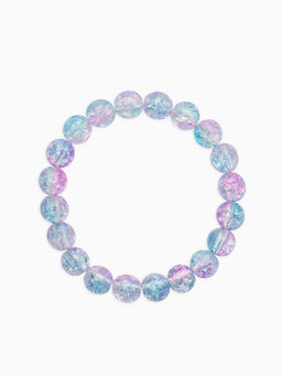 Цена за 3 шт. Браслет детский "Выбражулька" сахарные бусины, цвет розово-голубой