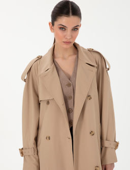 Bej Oversize Tren_kot - Pierre cardin фото 3