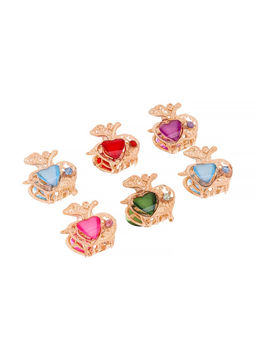 Цена за 12 шт. Крабик для волос «Арфея», яблочко, 2.3 см, золото МИКС