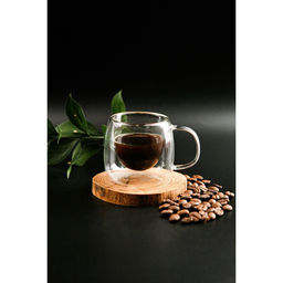 Кружка стеклянная с двойными стенками Magistro Дуо, 80 мл, 976,3 см  фото 2