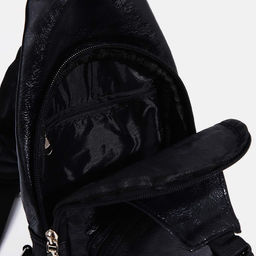 Сумка слинг, искусственная кожа, цвет чёрный - Simaland фото 5