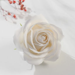 Цена за 25 шт. Мыльные лепестки для ванны Бутон королевской розы. Белый, подарочный, 7?7?6 см