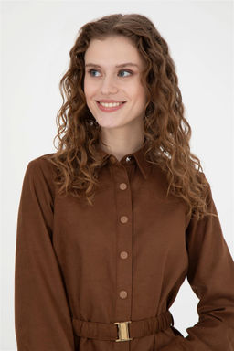 Женское тканое платье кокосового цвета - U.s. polo assn фото 2