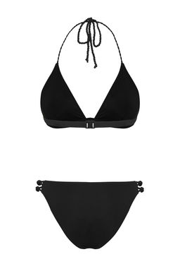 TRENDYOLMILLA Siyah Ucgen Biyeli Regular Bikini Tak?m? TBESS25BT00070  фото 6