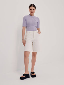 CONTE Боди в рубчик с настроченными кантами LBD 2626 pale iris - Conte elegant фото 3