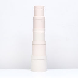 Набор шляпных коробок 5 в 1 Ваниль, 20 20 20 13,5 13,5 13,5 см - UPAK LAND фото 3