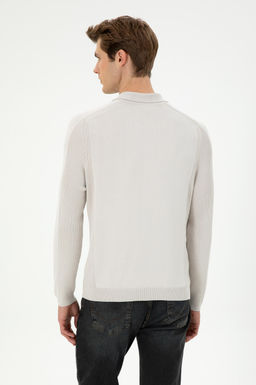 Erkek Krem Kazak - U.s. polo assn фото 5