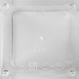 Банка для хранения сыпучих продуктов IDEA «Степ», 1.4 л, 10×21 см, пластик, крышка белая