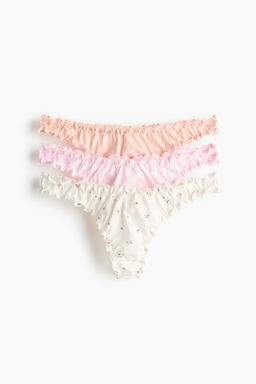 Pack de 3 bragas thong con ribete sobrehilado - H&m фото 3