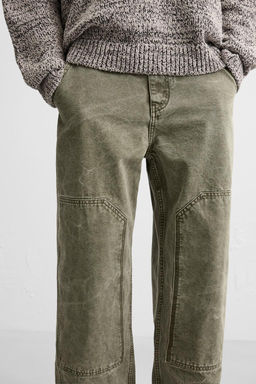 WASHED CARPENTER TROUSERS - Zara фото 32