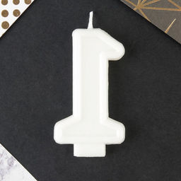 Свеча в торт цифра с цветным нанесением 1 С Днем рождения - Страна карнавалия фото 4