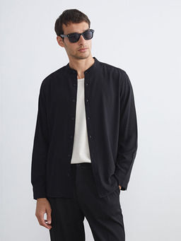 Regular Fit Hakim Yaka Uzun Kollu Erkek G?mlek