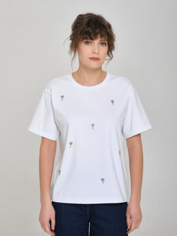 Футболка с отделкой - Stilla фото 5