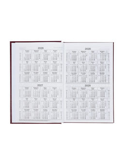 Ежедневник датированный Calligrata, А5, 2026, твёрдая обложка из бумвинила, 168 листов, бордовый