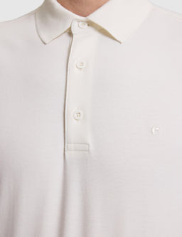 Bej Slim Fit Pamuk Kar___ml_ D__meli Polo Yaka Basic T-shirt