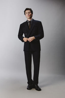 LIMITED EDITION DOUBLE-BREASTED WOOL BLEND SUIT BLAZER