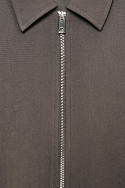 CHAQUETA GLOBO CREMALLERA / Khaki claro - Zara фото 9