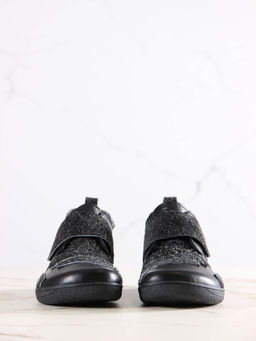 Босоногие ботинки 206.NATAbl.Черная кожа+черный джангл/Мех