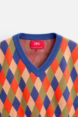 DIAMOND KNIT WAISTCOAT X HARRY LAMBERT - Zara фото 8