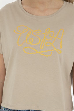 Женская футболка светло-хаки - U.s. polo assn фото 6