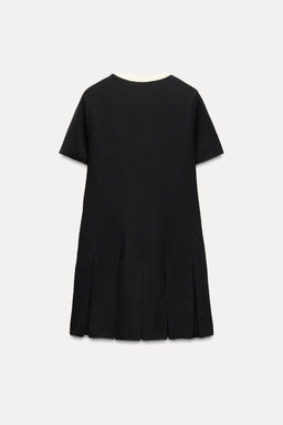 SHORT KNIT DRESS WITH BOX PLEATS - Zara фото 6