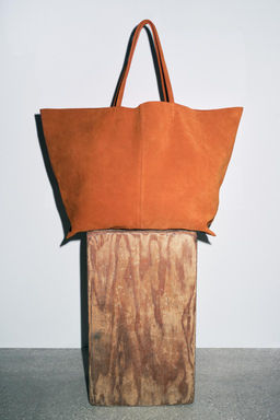 SUEDE MAXI TOTE BAG
