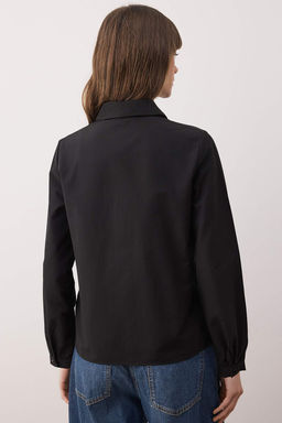 Beyaz Dokulu Oversize Dokuma Gomlek TWOAW26GO00019 - Trendyolmilla фото 11