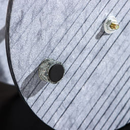 Этажёрка для фруктов и десертов Magistro Granite, 2 яруса, d=25/30×33 см, мрамор, серая