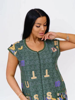 Халат женский, цвет зеленый