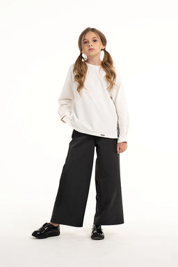 Молочный школьный свитшот Mooriposh, модель 1606 фото 3