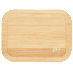 51955 GIPFEL Контейнер стеклянный STOR 1л/20х15х6,5см, прямоугольный с крышкой. Материал: боросиликатное стекло, бамбук, силикон