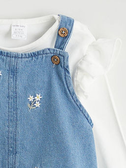 K?z Bebek Jean Elbise ve Bluz 2li