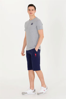 U. S. Polo Assn Мужская серая меланжевая футболка с круглым вырезом - U.s. polo assn фото 11