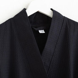 Халат вафельный мужской удлинённый Экономь и Я размер 46-48, цвет чёрный, 100% хлопок, 200 г/м²