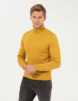 Hardal Slim Fit Bal_k__ Yaka Basic Triko Kazak - Pierre cardin фото 3