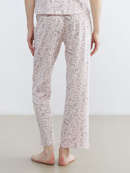 Beli Lastikli Desenli Kad?n Pijama Alt