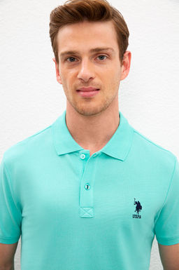 Erkek Mint Polo Yaka Basic T-Shirt