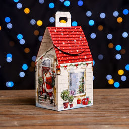 Цена за 5 шт. Подарочная коробка Домик Тёплая сказка,9,1 х 7 х 15,7 см - Simaland фото 3