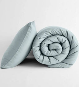 Постельное белье Love colors поплин Евро, голубой - Ecotex фото 4