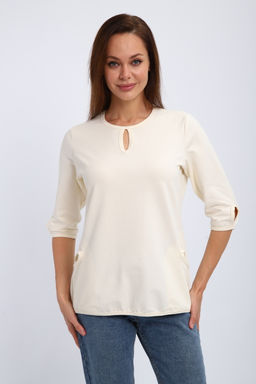 Кофта женская из футера 2-н Анфиса молочный