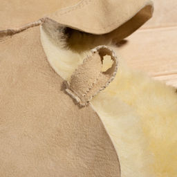 Шапка для бани из овчины Будёновка скорняжный шов, бежевый - Simaland фото 5