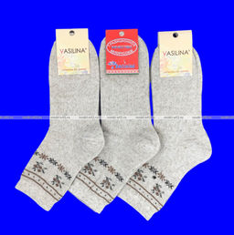 Цена за 10 пар. Василина носки женские внутри махра лен